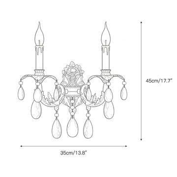 Adriana Brass Wall Lamp – detail 5 — Dimension drawings 2