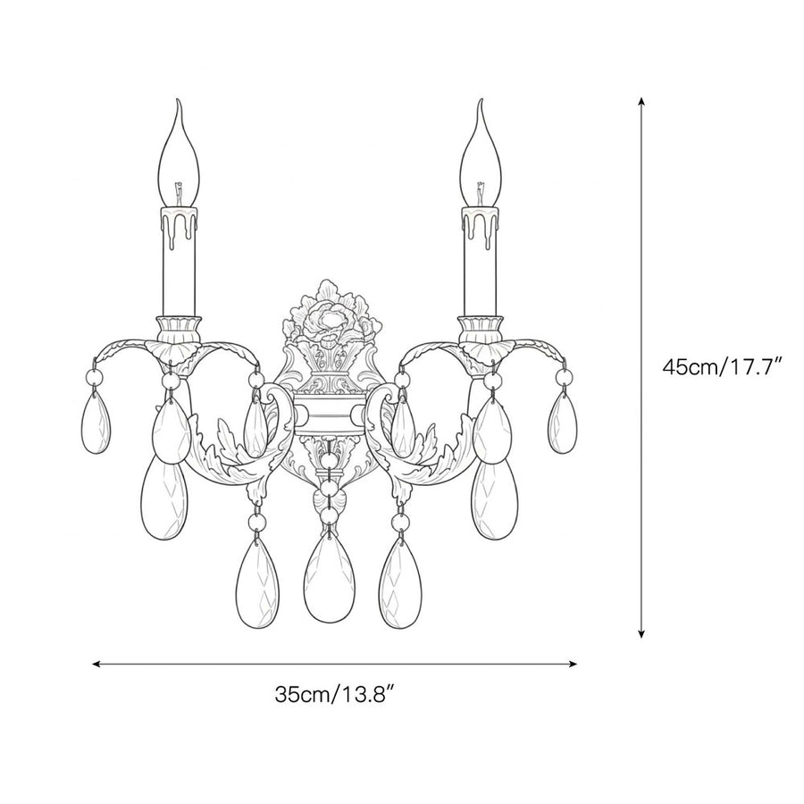 Adriana Brass Wall Lamp – detail 5 — Dimension drawings 2