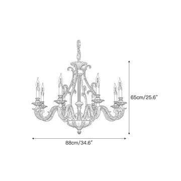 Malmaison Empire Kronleuchter — Dimension drawings 2