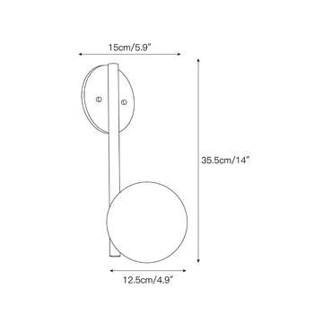 Adrion Alabaster Wall Sconce – detail 3 — Dimension drawings 1