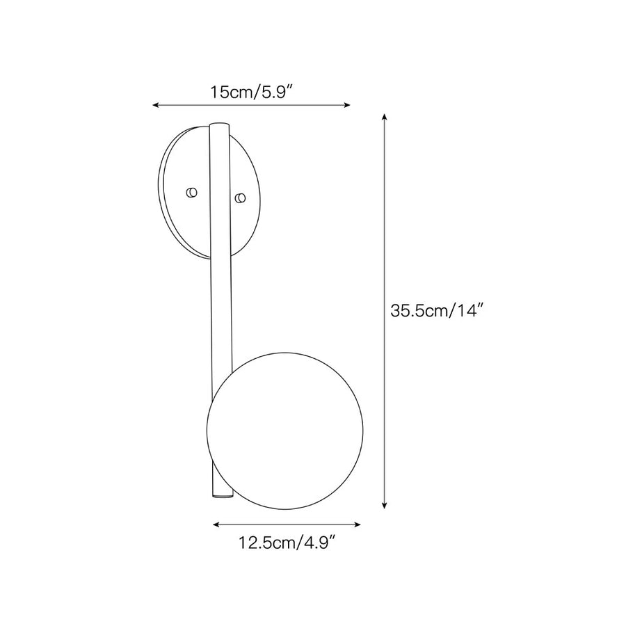 Adrion Alabaster Wall Sconce – detail 3 — Dimension drawings 1