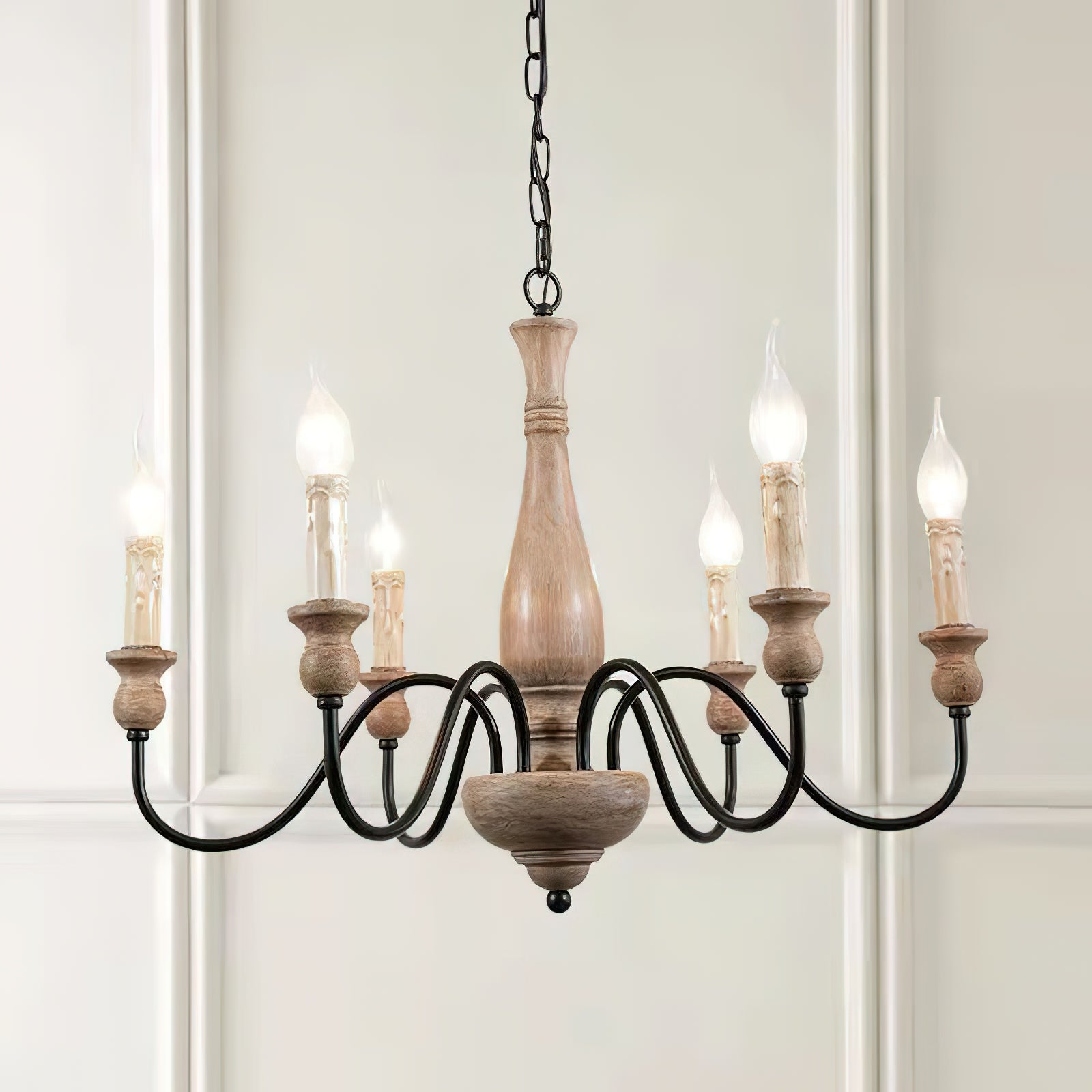 Lustre en bois Afralia