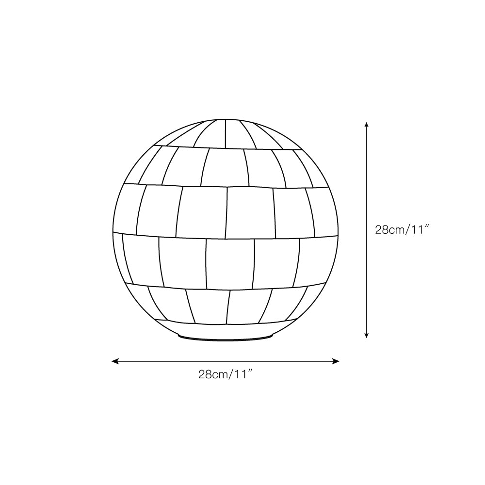 Lampe de table boule en albâtre