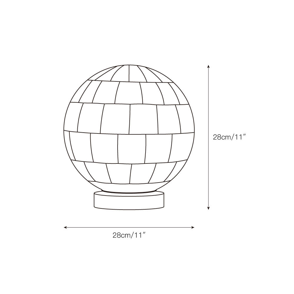 Lampe de table boule en albâtre