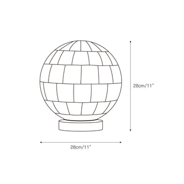 Alabaster Ball Table Lamp – detail 3 — Dimension drawings 1