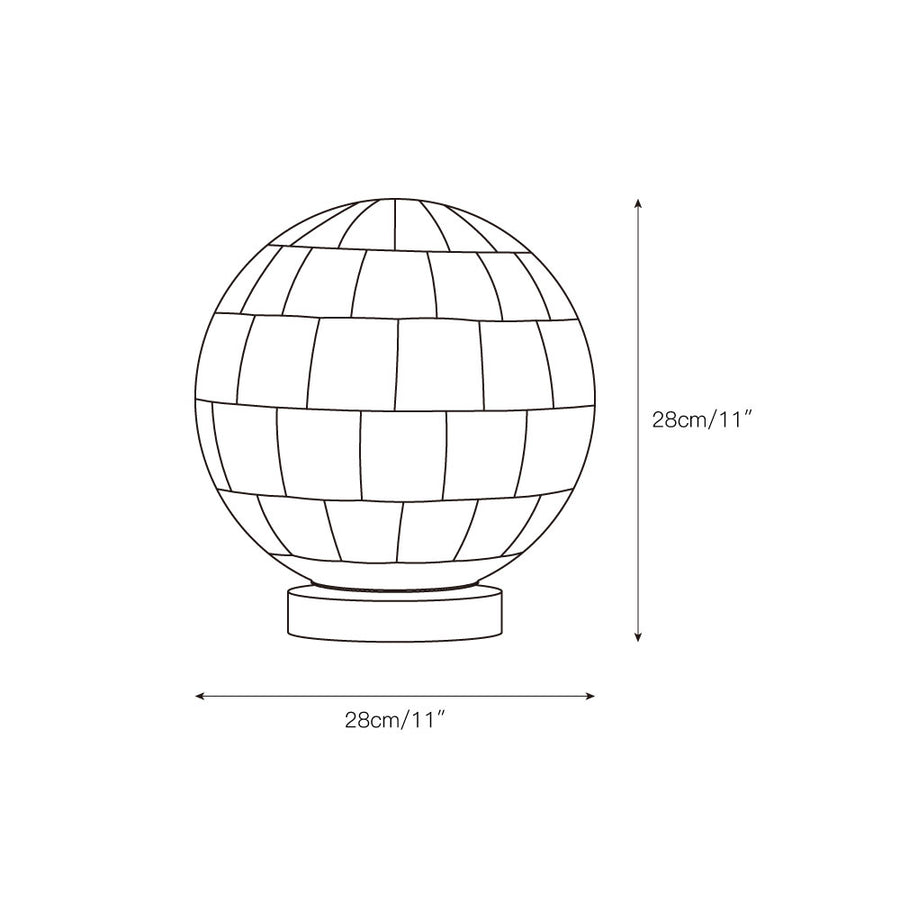Alabaster Ball Table Lamp – detail 3 — Dimension drawings 1