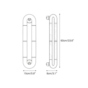 Alabaster Banded KoKo Sconce – detail 4 — Dimension drawings 2