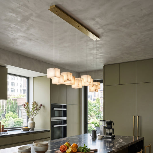 Alabaster Box Linear Chandelier
