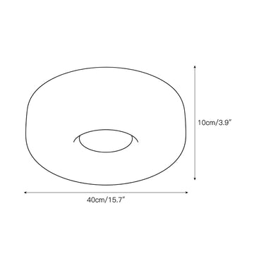 Alabaster Button Flush Mount – detail 3 — Dimension drawings 1