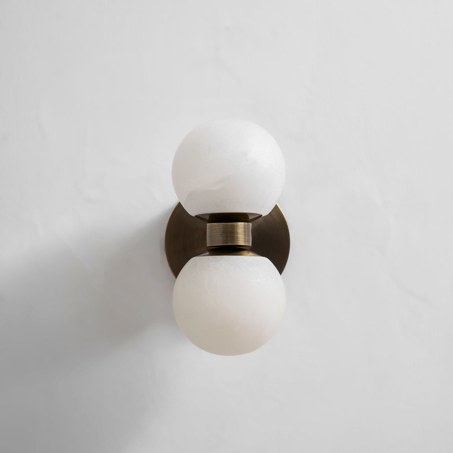 Dual Globe Alabaster Wall Lamp