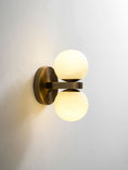 Load image into Gallery viewer, Dual Globe Alabaster Wall Lamp
