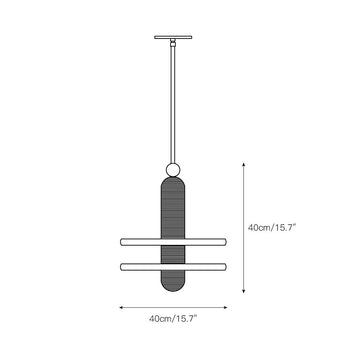 Alabaster Comet Pendant Lamp – detail 5 — Dimension drawings 2