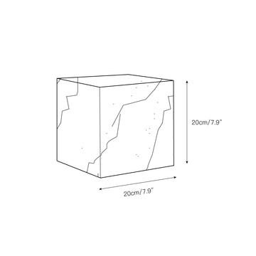 Alabaster Cubic Table Lamp – detail 3 — Dimension drawings 1