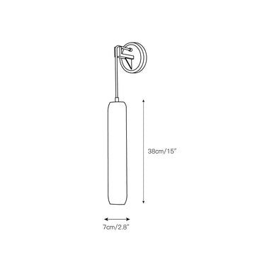 Alabaster Flute Wall Lamp – detail 3 — Dimension drawings 1