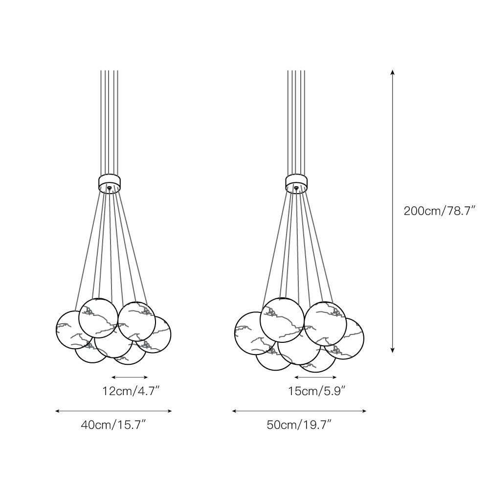 Alabaster Lunar Chandelier