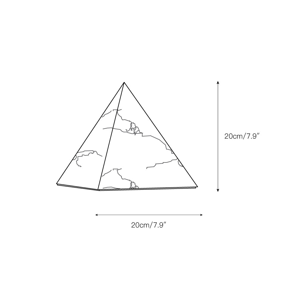 Alabaster-Pyramiden-Tischlampe