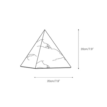 Alabaster Pyramid Table Lamp – detail 3 — Dimension drawings 1