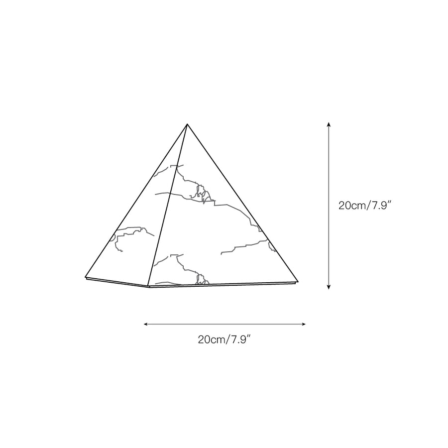 Alabaster Pyramid Table Lamp – detail 3 — Dimension drawings 1