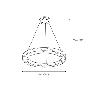Alabaster Alabaster Ring Chandelier – detail 4 — Dimension drawings 2