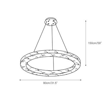 Alabaster Alabaster Ring Chandelier – detail 5 — Dimension drawings 3