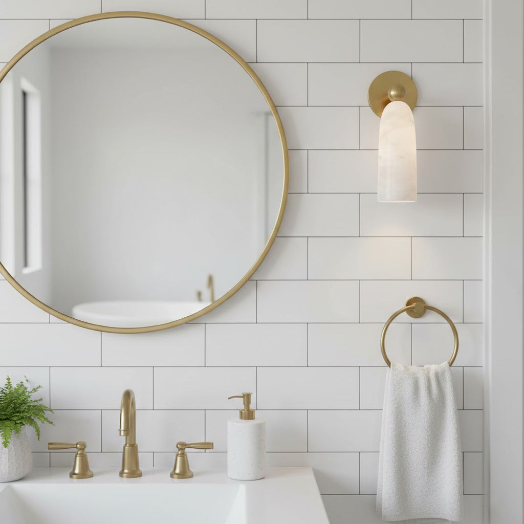 Figure Alabaster Wall Lamp