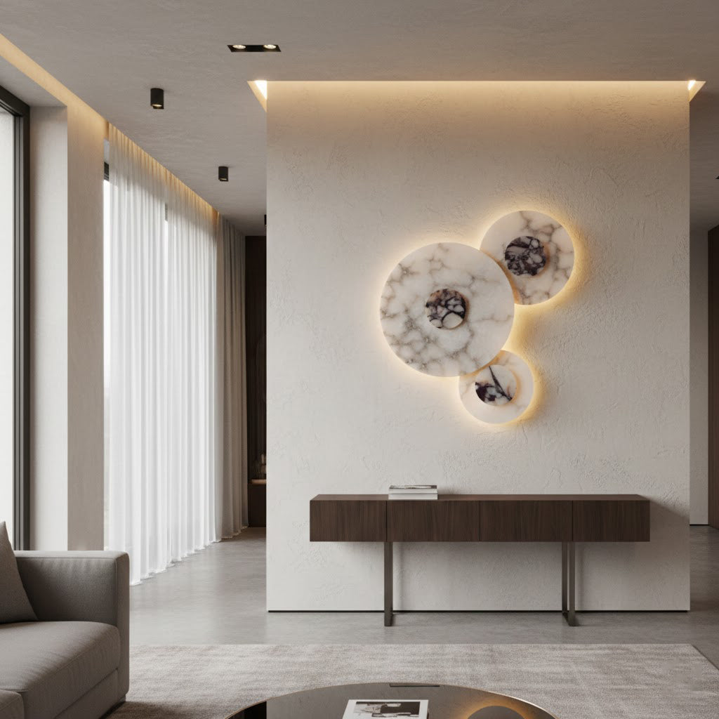 Median Combination Alabaster Wall Lamp