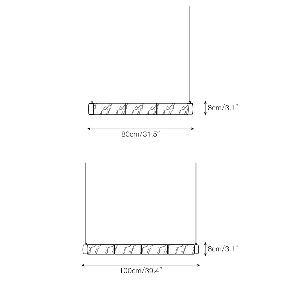 Alabaster Strip Pendant Light