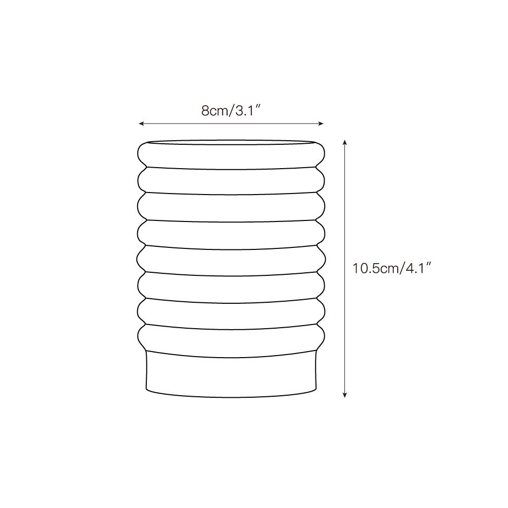 Alabaster Striped Table Lamp (Built-in Battery)