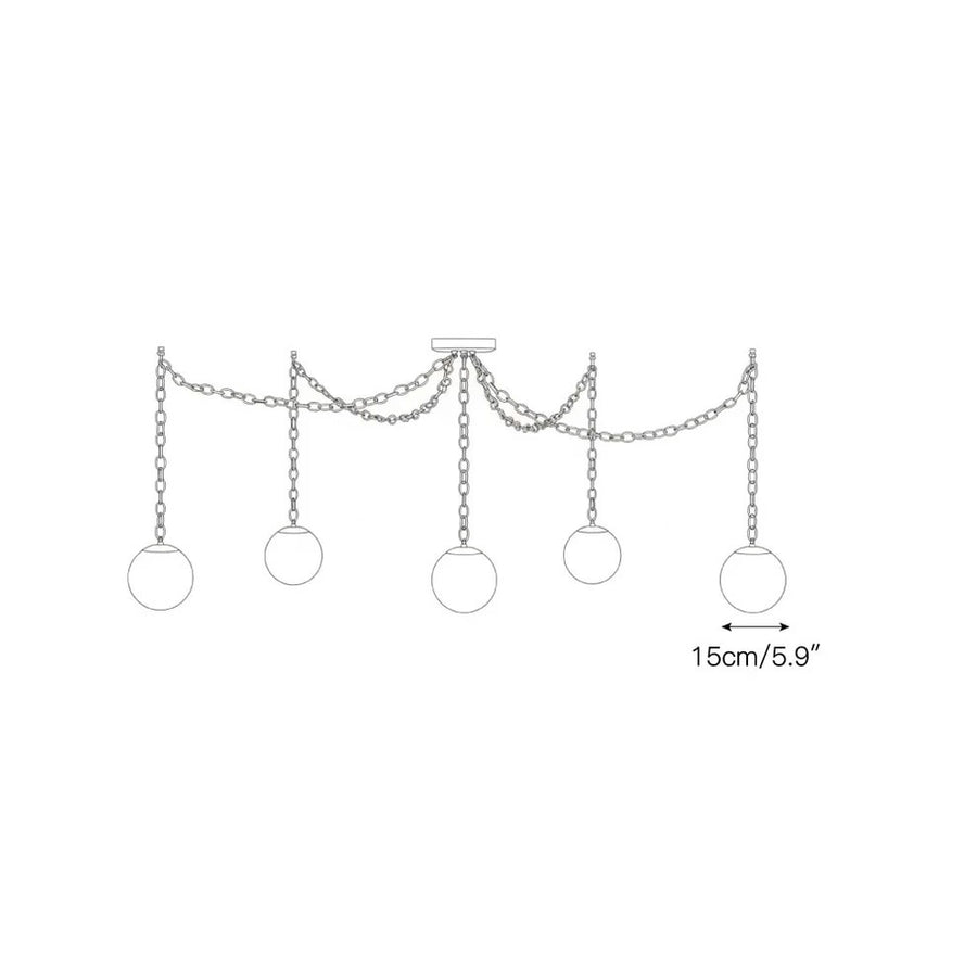 Alabaster Swag Pendant Lamp – detail 7 — Dimension drawings 5