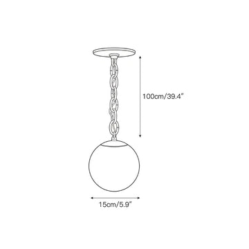 Alabaster Swag Pendant Lamp – detail 3 — Dimension drawings 1