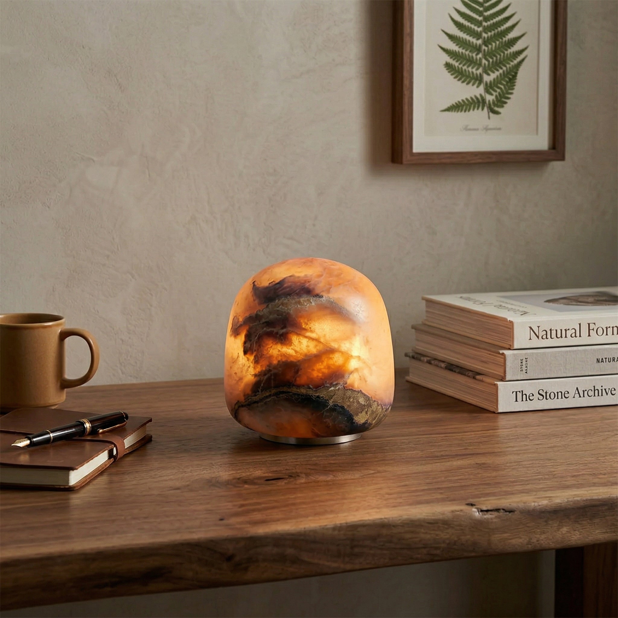 Alabaster Petite Portable Lamp (Built-in Battery)