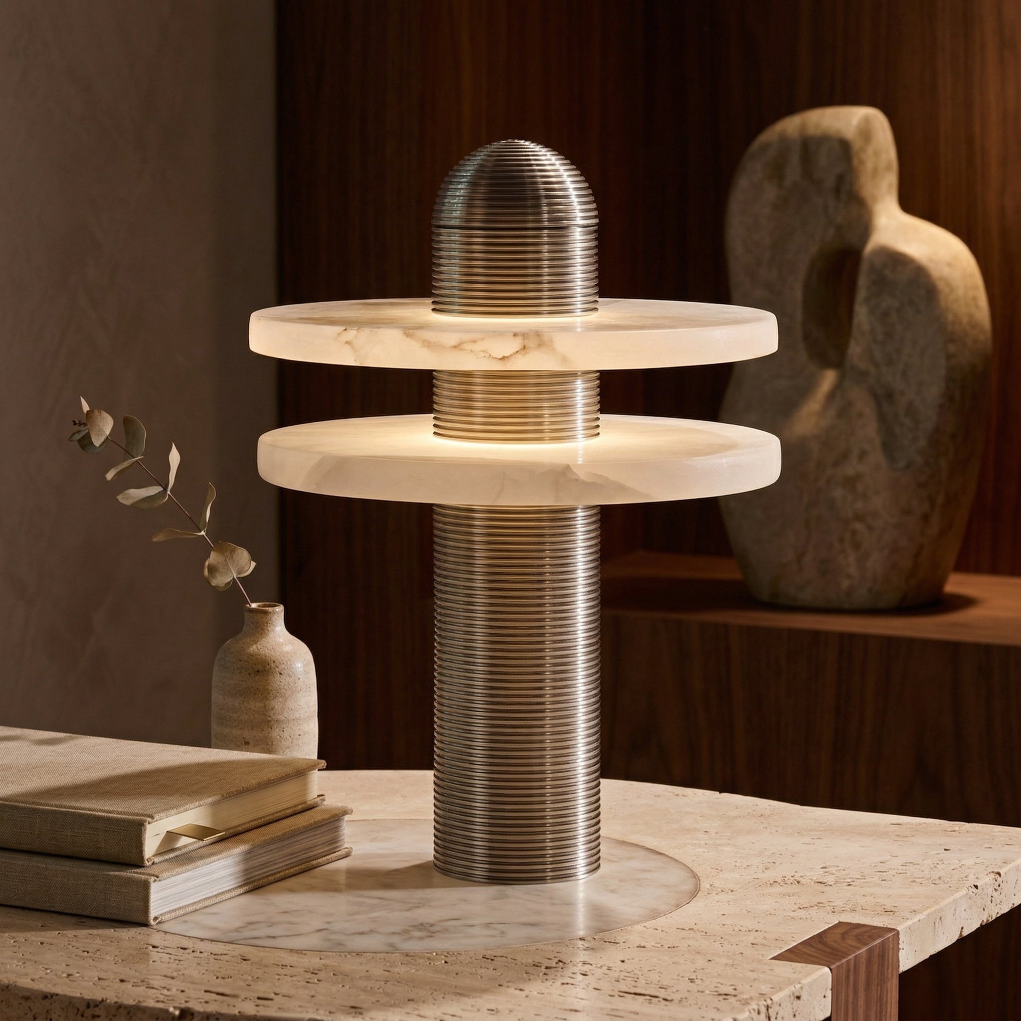 Alabaster Comet Table Lamp