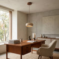 Load image into Gallery viewer, Travertine Drum Pendant Lamp
