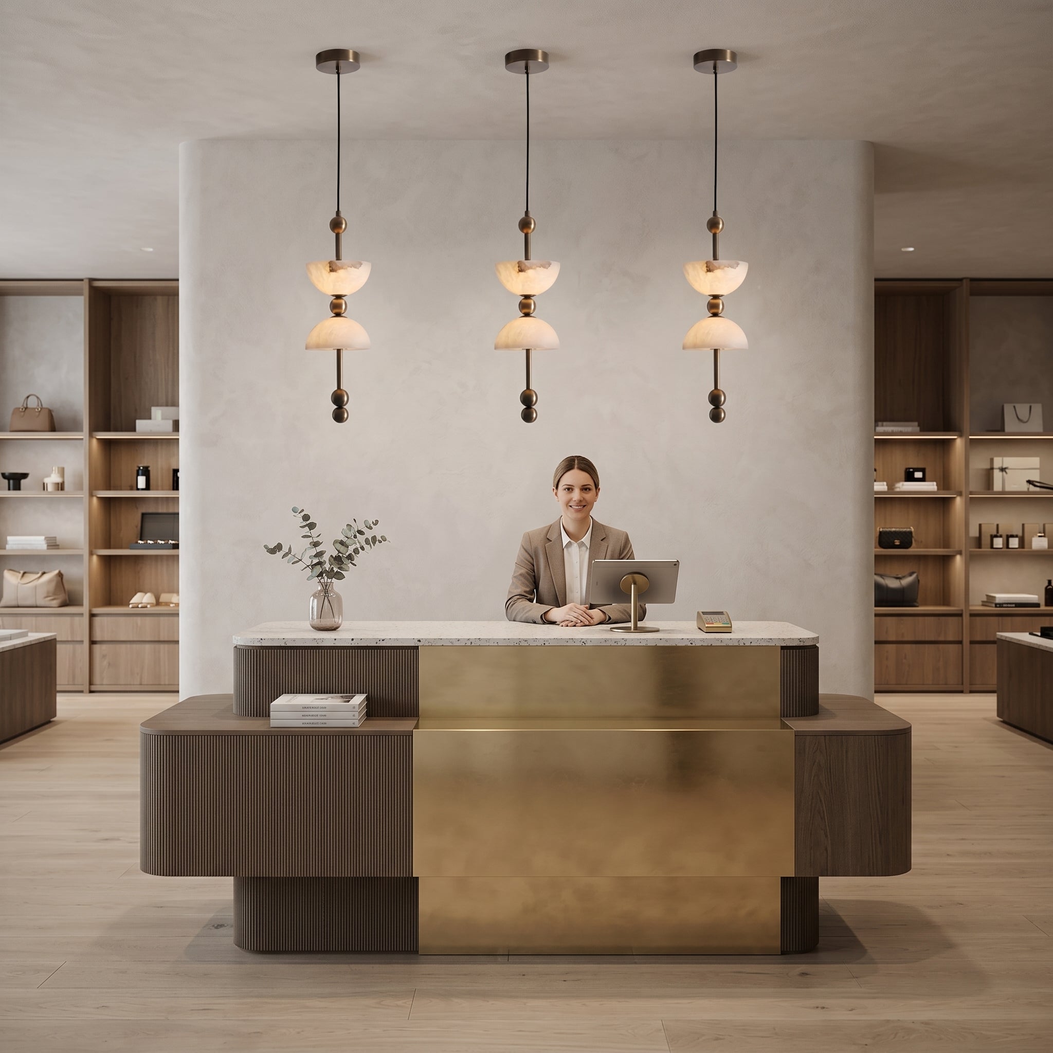 Lyra Alabaster Pendant Lamp – Radilum