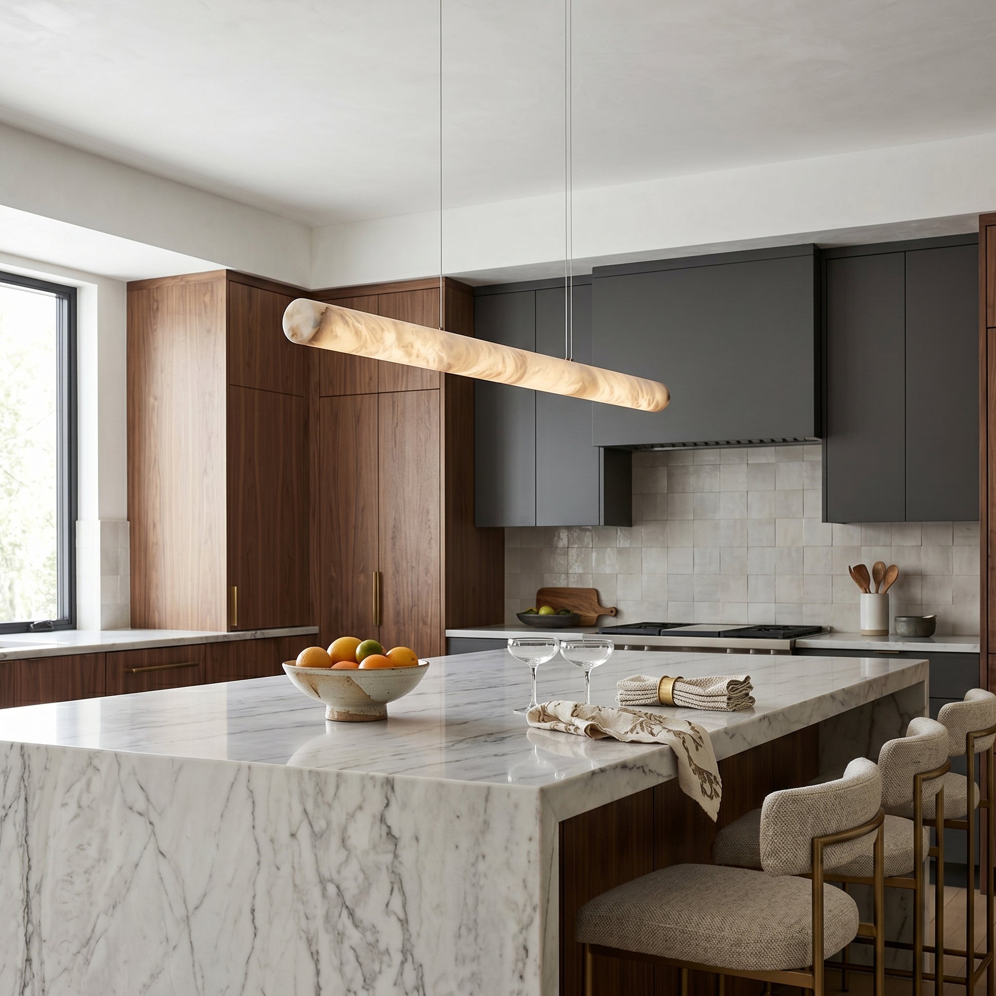 Halima Linear Alabaster Chandelier