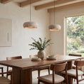 Load image into Gallery viewer, Travertine Drum Pendant Lamp
