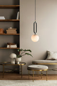 Load image into Gallery viewer, Alabaster Ball Pendant Lamp
