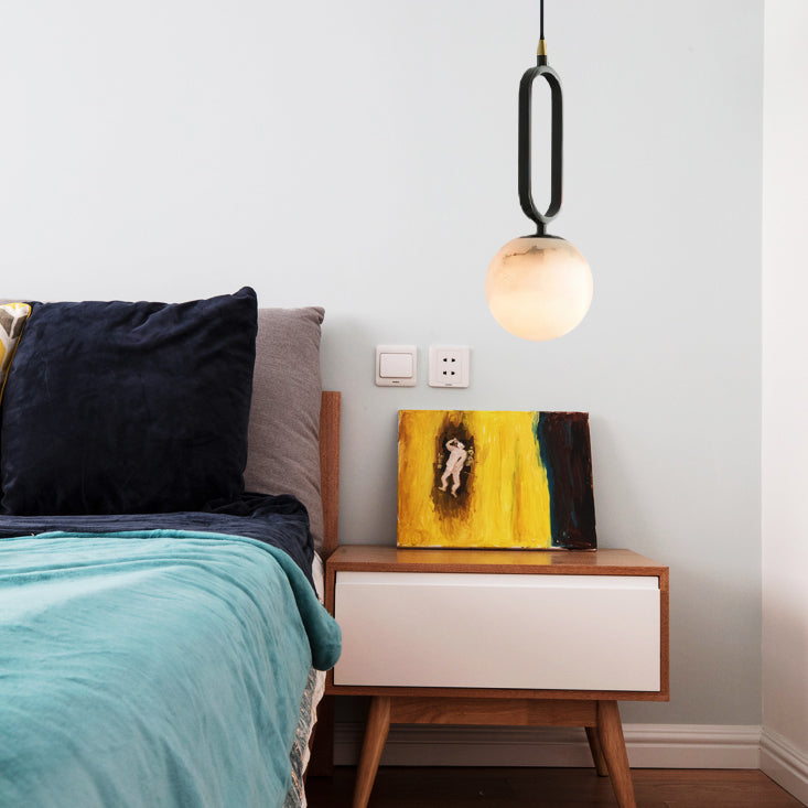 Alabaster Ball Pendant Lamp