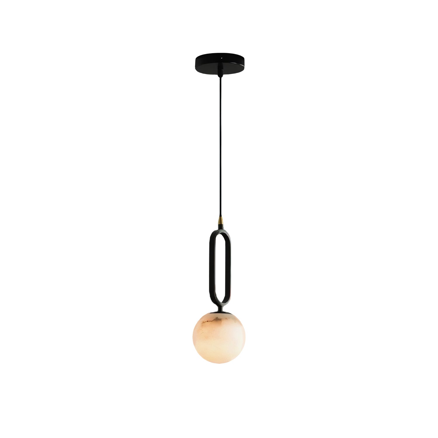 Lampe à suspension boule en albâtre