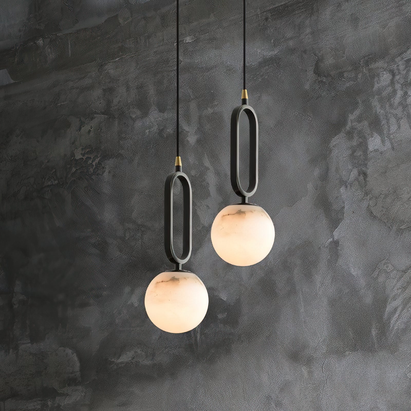 Alabaster Ball Pendant Lamp