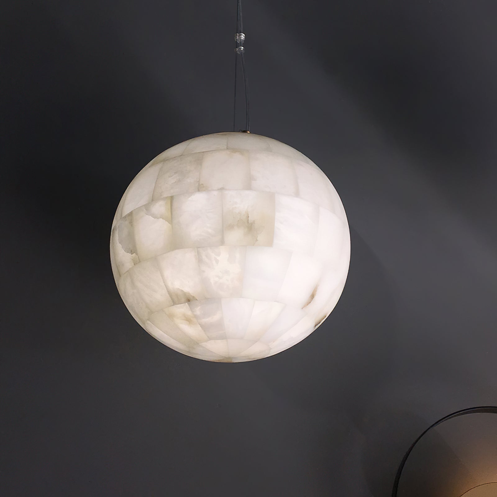 Alabaster Ball Pendant Light