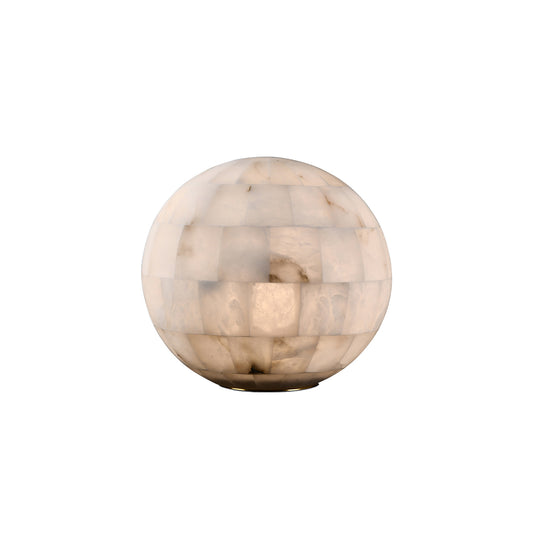 Lampe de table boule en albâtre