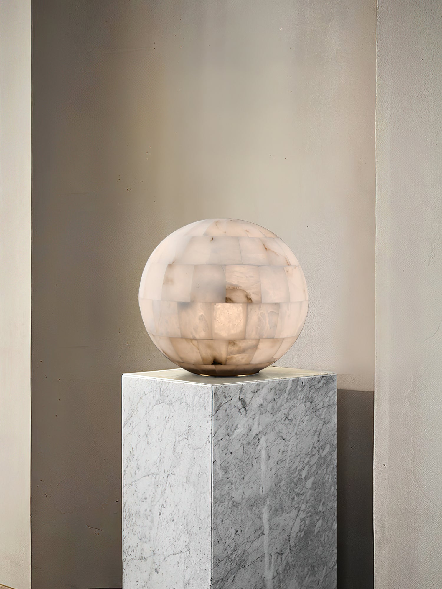 Alabaster Ball Table Lamp