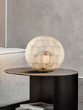 Load image into Gallery viewer, Alabaster Ball Table Lamp
