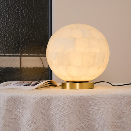 Alabaster Ball Table Lamp