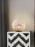 Load image into Gallery viewer, Alabaster Ball Table Lamp
