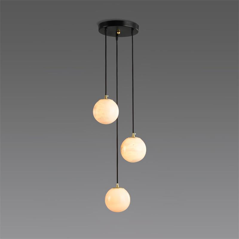 Alabaster Balls Cluster Chandelier