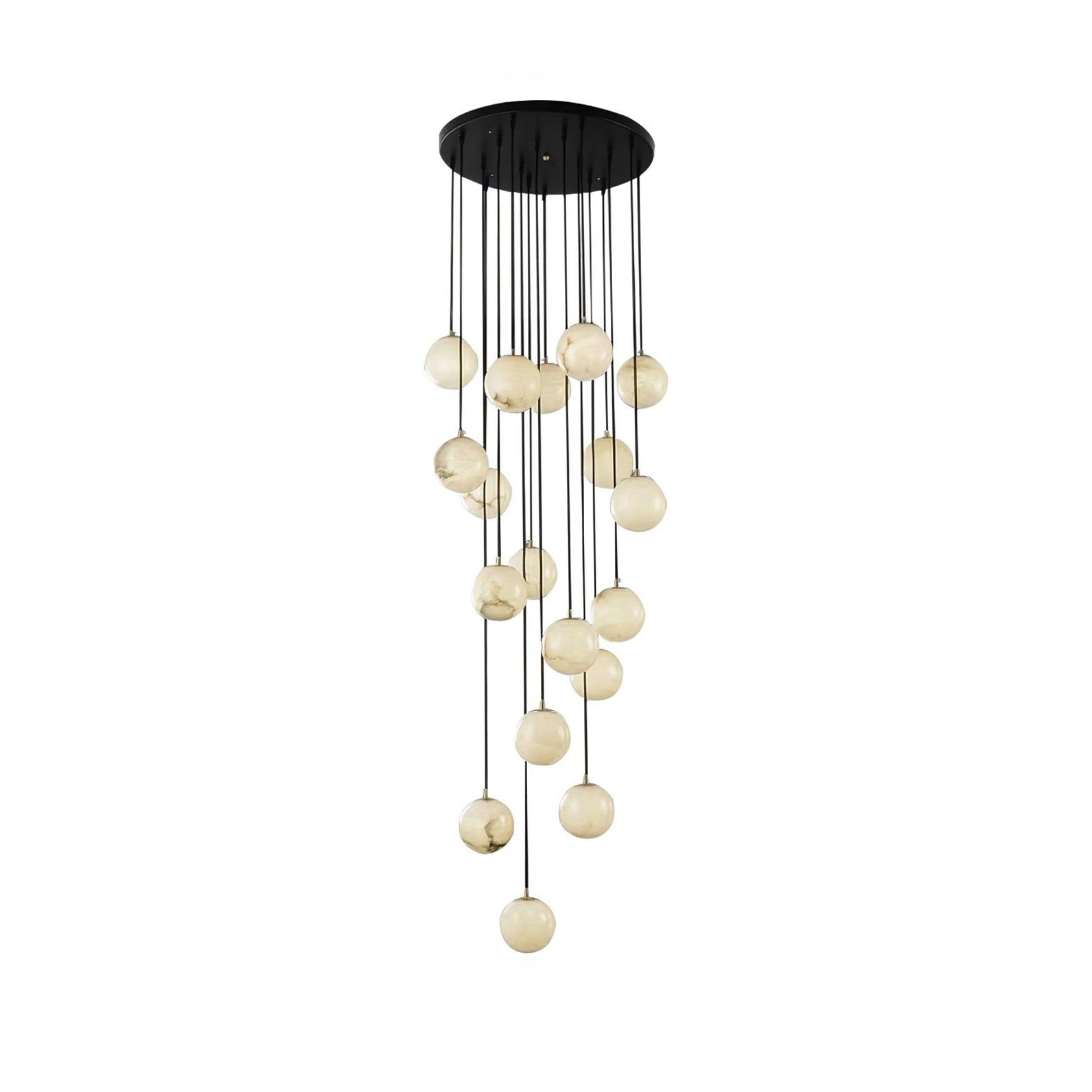 Alabaster Balls Cluster Chandelier