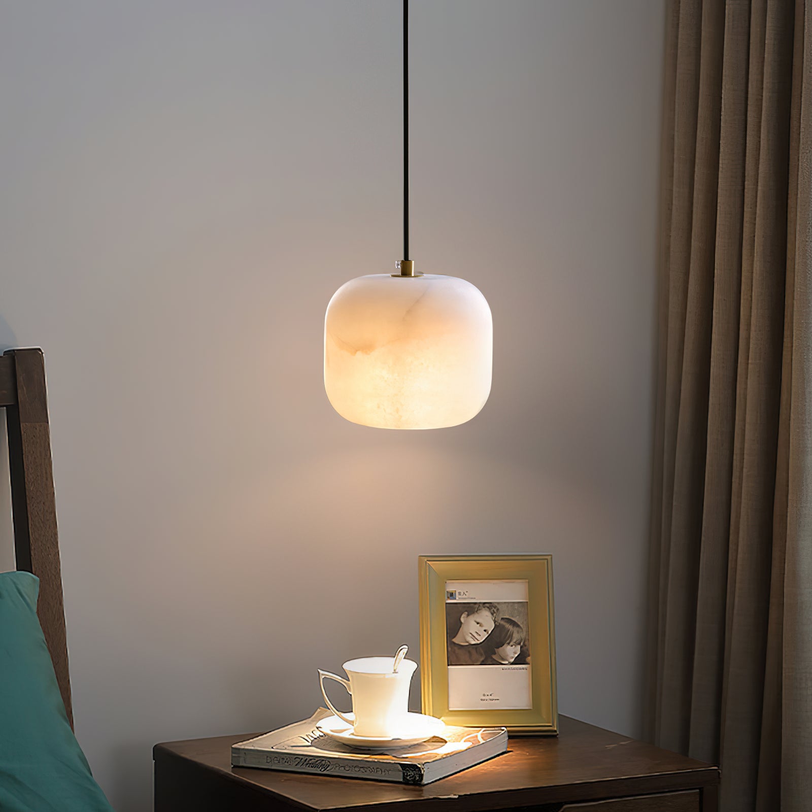 Alabaster Bedside Pendant Light