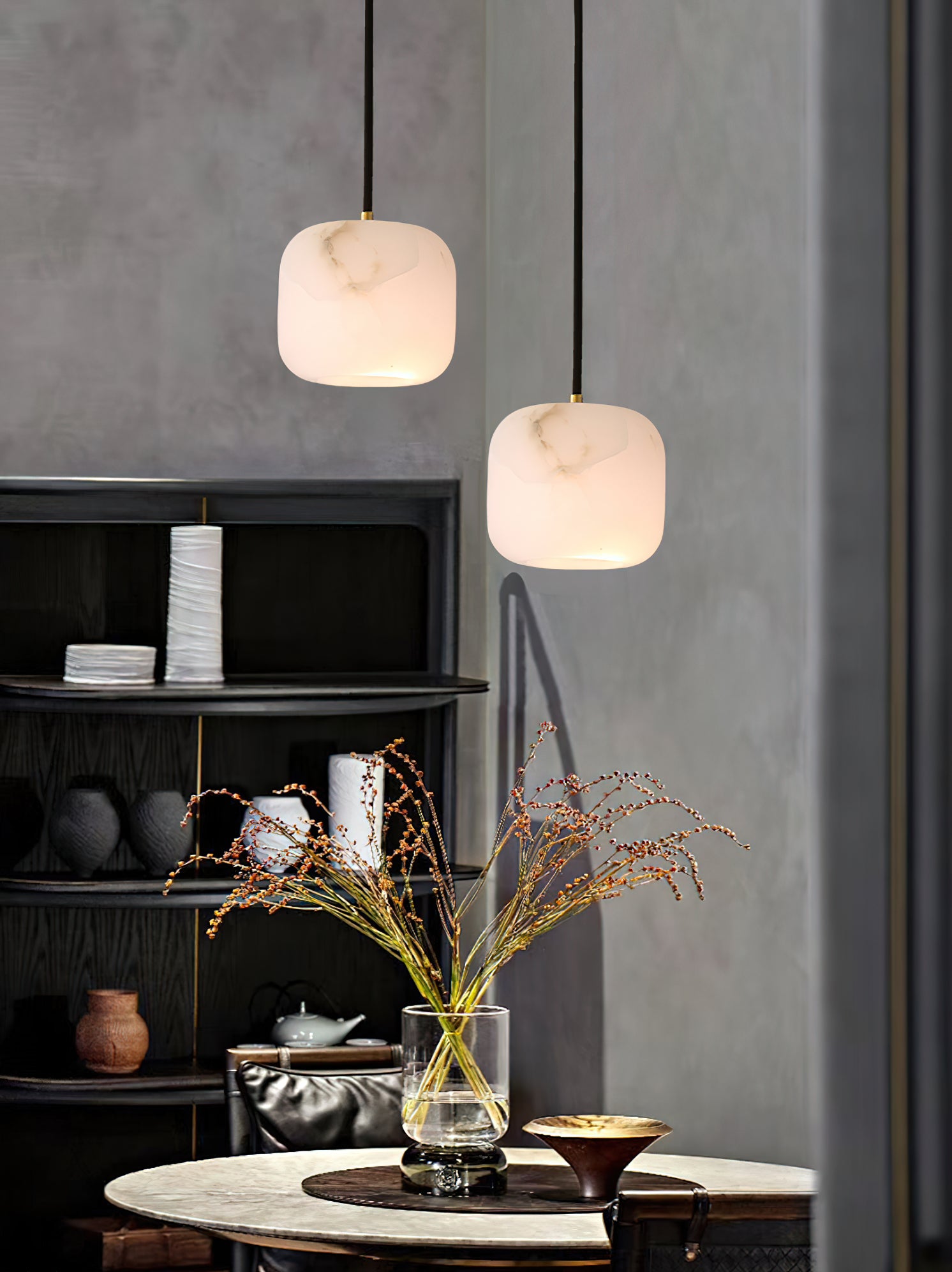 Alabaster Bedside Pendant Light